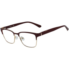 Calvin Klein Women's Eyeglasses - Burgundy and Gold Square Shape Frame | CK21125 605