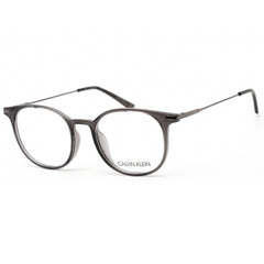 Calvin Klein Women's Eyeglasses - Crystal Charcoal Round Plastic Frame | 20704 006