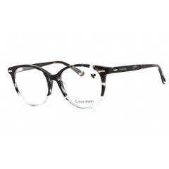 Calvin Klein Women's Eyeglasses - Full Rim Aqua Tortoise Plastic Round | CK21710 443