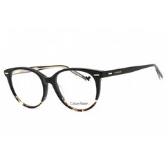 Calvin Klein Women's Eyeglasses - Full Rim Black/Amber Plastic Round | CK21710 033