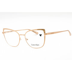 Calvin Klein Women's Eyeglasses - Full Rim Gold Metal Cat Eye Frame | CK22101 717
