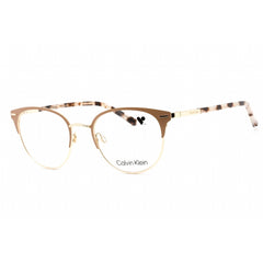 Calvin Klein Women's Eyeglasses - Full Rim Satin Taupe Metal Round Frame | CK21303 269