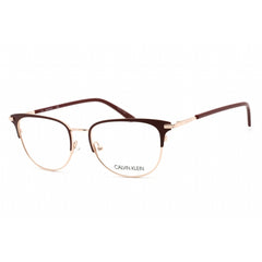 Calvin Klein Women's Eyeglasses - Satin Burgundy Metal Rectangular Frame | CK20303 605