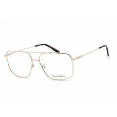 Calvin Klein Women's Eyeglasses - Satin Gold Metal Rectangular Frame | CK19129 717