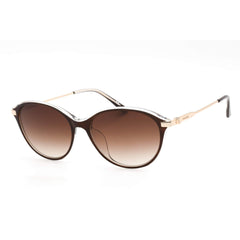 Calvin Klein Women's Sunglasses - Brown Horn/Crystal Oval Full Rim | CK19713SA 222