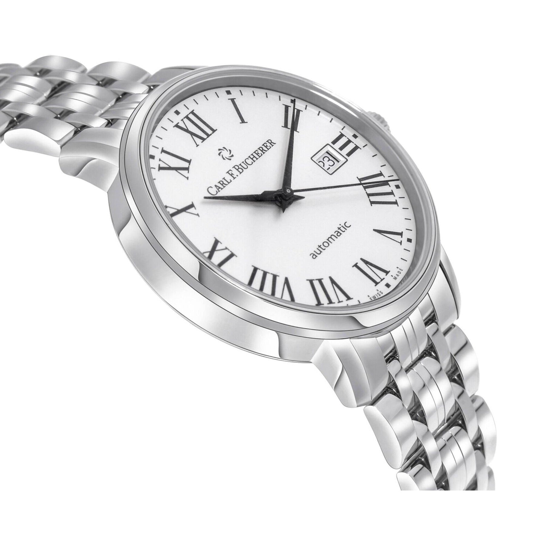 Carl Bucherer Men's Watch - Adamavi White Dial Silver Bracelet
