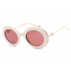 Carolina Herrera Unisex Sunglasses - Ivory Plastic Round Frame | CH 0020/S 0SZJ 4S