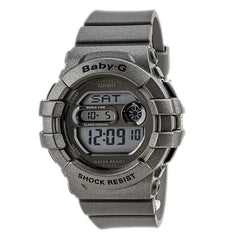 Casio Women's Baby-G Grey LCD Dial Grey Resin Strap World Time Dive Watch | BGD141-8