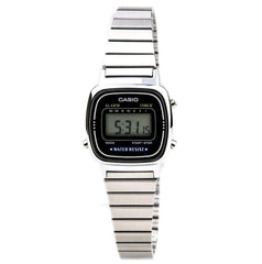 Casio Women's Classic Sports Grey Digital Dial Steel Bracelet Alarm Watch | LA670WA-1
