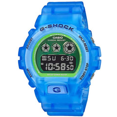 Casio Men's Digital Watch - G-Shock Day-Date-Month Blue Resin Strap | DW6900LS-2