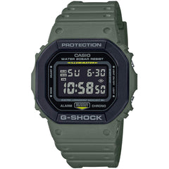 Casio Men's Quartz Watch - G-Shock Alarm Digital Dial Green Resin Strap | DW5610SU-3