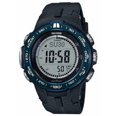 Casio Men's Quartz Watch - Pro Trek Tough Solar Power Black Digital Dial | PRW3100YB-1