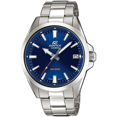 Casio Men's Watch - Edifice Blue Dial Stainless Steel Bracelet G-Shock | EFV100D-2A
