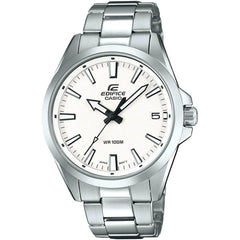 Casio Men's Watch - Edifice G-Shock White Dial Stainless Steel Bracelet | EFV100D-7A