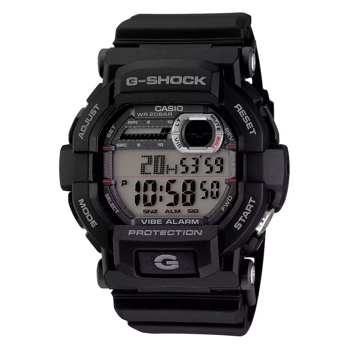 Casio Men's Watch - G-Shock Black and Grey Digital Dial Resin