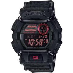 Casio Men's Watch - G-Shock Black and Purple Digital Black Resin Strap Alarm| GD400-1