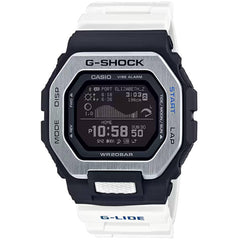 Casio Men's Watch - G-Shock G-Lide Black Digital Dial White Resin Strap | GBX100-7