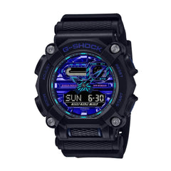 Casio Men's Watch - Virtual Blue World Timer Analog Digital Dial Strap | GA900VB-1A