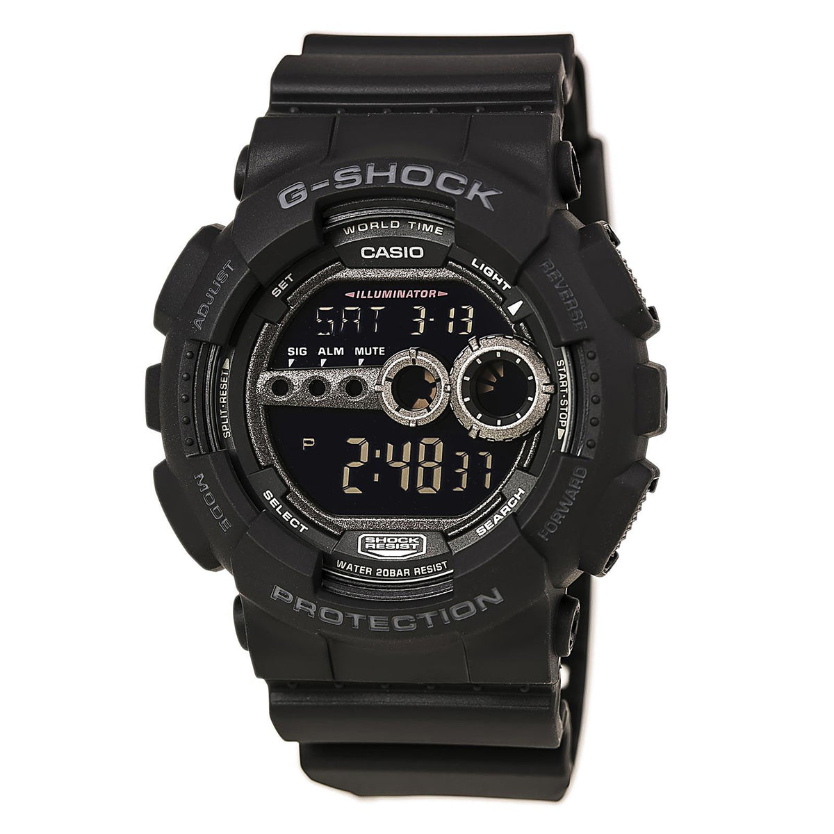 Casio Men's G-Shock Extra Large World Time Ana-Digi Black Dial