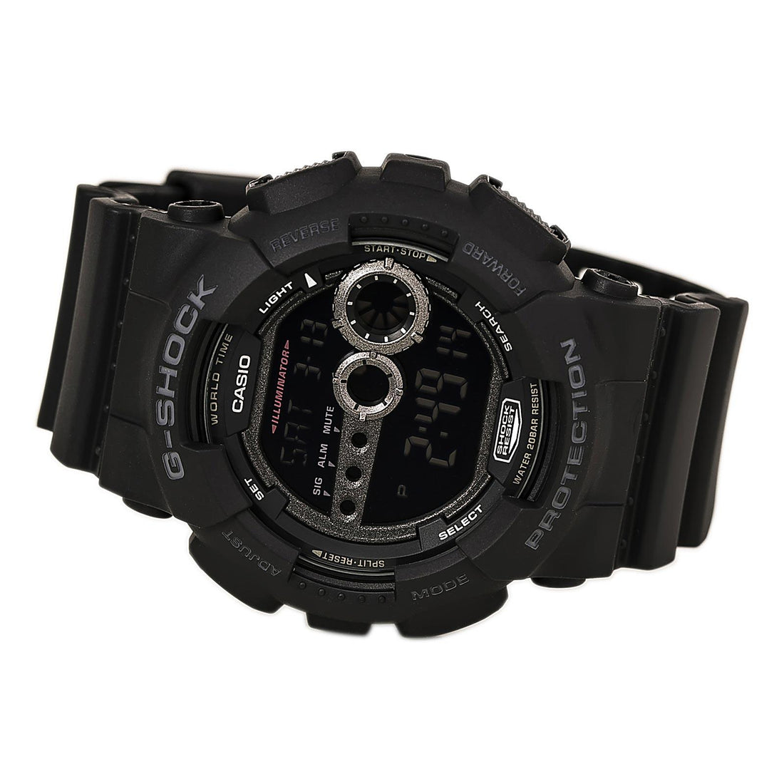 Casio Men's World Time Watch - G-Shock Dive Resin Strap Black Digital ...