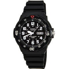 Casio Men's Classic Sport Black Dial Resin Strap Dual Time Watch | MRW200H-1B
