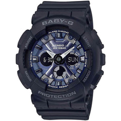 Casio Women's Ana-Digi Watch - Baby-G Blue Dial Black Resin Strap | BA130-1A2