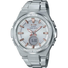 Casio Women's Ana-Digi Watch - Baby-G G-MS Silver Tone Resin Bracelet | MSGS200D-7A