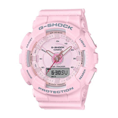 Casio Women's Ana-Digi Watch - G-Shock Pink Dial Step Tracker | GMAS130-4A