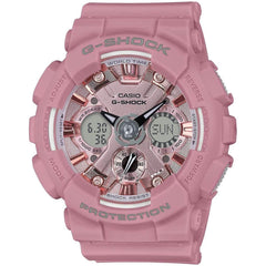 Casio Women's Ana-Digital Watch - G-Shock S Light Pink Resin Strap Dive | GMAS120DP-4A