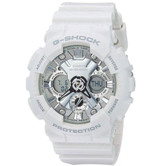 Casio Women's Analog-Digital Watch - G-Shock S White Resin Strap Dive | GMAS120MF-7A1