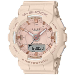 Casio Women's Quartz Watch - G-Shock Ana-Digi Dial Pink Resin Strap | GMAS130PA-4A