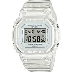 Casio Women's Watch - Baby-G Alarm Gray Ana-Digi Dial White Resin Strap | BGD565-7