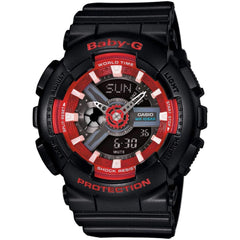 Casio Women's Watch - Baby-G Red and Black Dial Resin Strap | BA110SN-1A