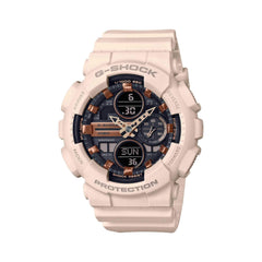Casio Women's Watch - G-Shock Ana-Digi Black Dial Pink Resin Strap | GMAS140M-4A