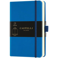 Castelli A5 Notebook - Aquarela Ivory Pages Medium, Blank, Blue Sea | QC825-914