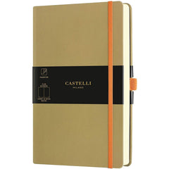 Castelli A5 Notebook - Aquarela Ivory Pages Medium, Blank, Olive | QC825-005