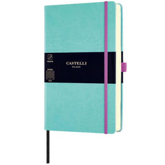 Castelli A5 Notebook - Aquarela Ivory Pages Medium, Ruled, Jade Green | QC625-118