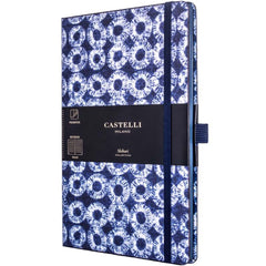 Castelli A5 Notebook - Shibori Medium Ivory Pages, Ruled, Rings | QC6BM-002