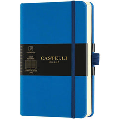 Castelli A6 Notebook - Aquarela Ivory Pages, Ruled, Blue Sea | QC225-914