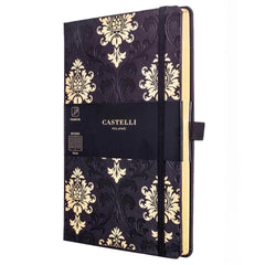 Castelli Notebook - Copper and Gold Medium A5, Ruled, Baroque Gold  | QC6NR-464
