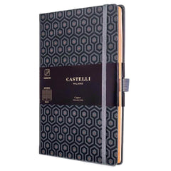 Castelli Notebook - Copper and Gold Medium A5, Ruled, Honeycomb Copper | QC6NP-492