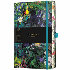 Castelli Notebook - Eden Jungle Design Medium A5, Blank, Lily | QC8BI-001