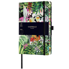 Castelli Notebook - Eden Jungle Design Medium A5, Blank, Zebras | QC8BI-004