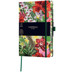 Castelli Notebook - Eden Jungle Design Medium A5, Ruled, Leopard | QC6BI-006