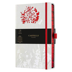 Castelli Notebook - Foresta Card Cover Medium A5, Ruled, Dandelion | QC6QF-502