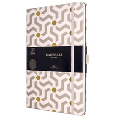 Castelli Notebook - Oro Weave Cover Medium A5, Ruled, Snakes | QC6BZ-004