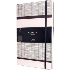 Castelli Notebook - Tatami Card Cover Medium A5, Ruled, White Milk | QC6B4-003