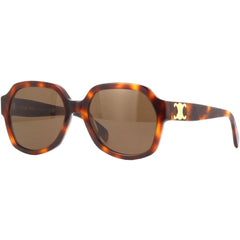 Celine Women's Sunglasses - Brown Lens Full Rim Shiny Havana Frame | CL40189I 53E