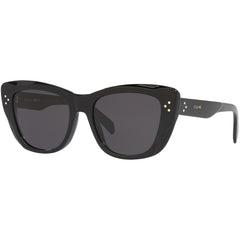 Celine Women's Sunglasses - Grey Lens Shiny Black Butterfly Frame | CL40199I 01A