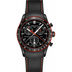 Certina Men's Chrono Watch - DS 2 Black Dial Rubber Strap | C024.447.17.051.33